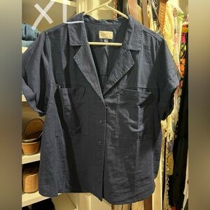 Blue linen shirt